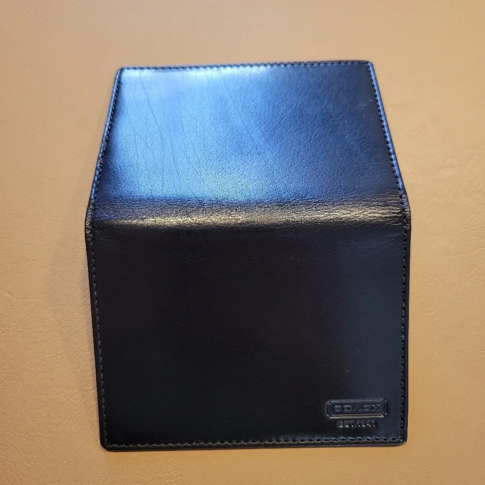 Vintage Coach Pass Case Leather Bifold Commuter Pass Leather Black Like New